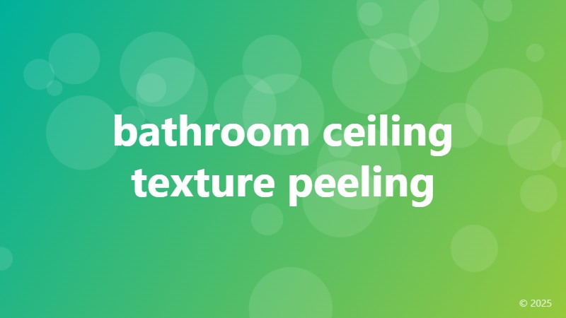 bathroom ceiling texture peeling