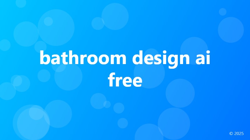 bathroom design ai free