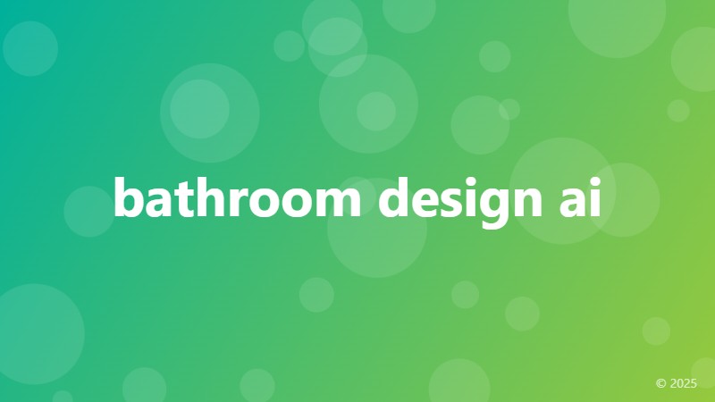 bathroom design ai
