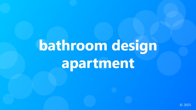 bathroom design apartment