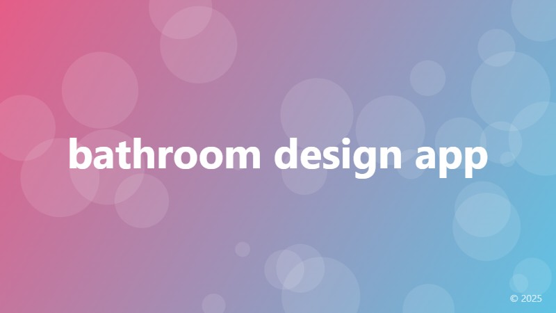 bathroom design app