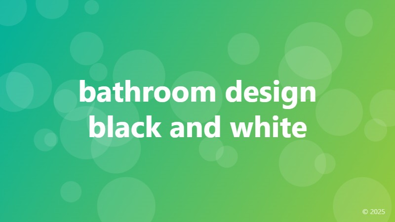 bathroom design black and white