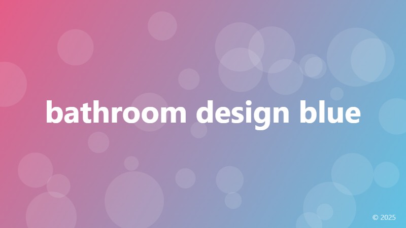 bathroom design blue