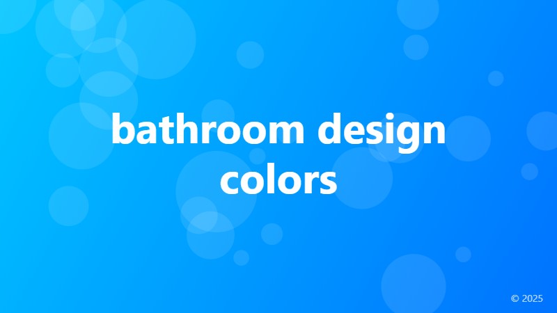 bathroom design colors