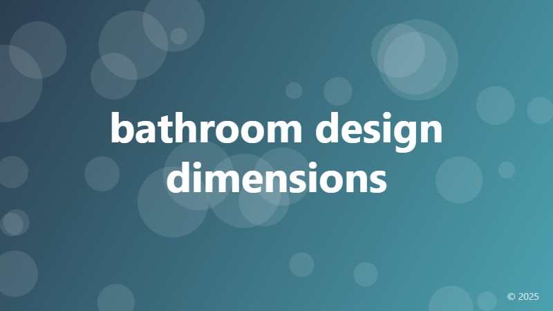 bathroom design dimensions