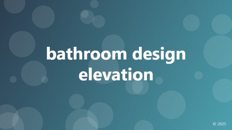 bathroom design elevation
