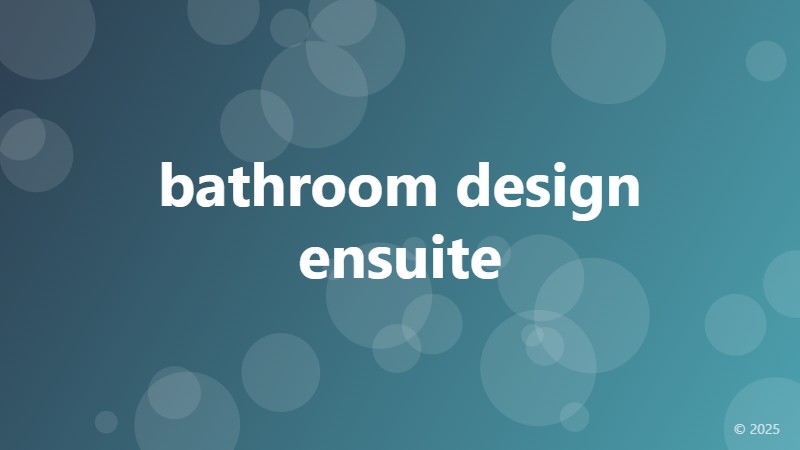 bathroom design ensuite