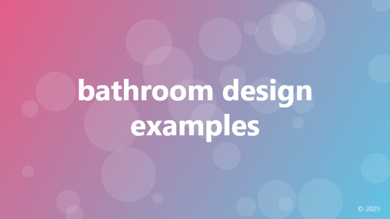 bathroom design examples