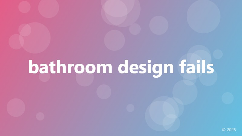 bathroom design fails