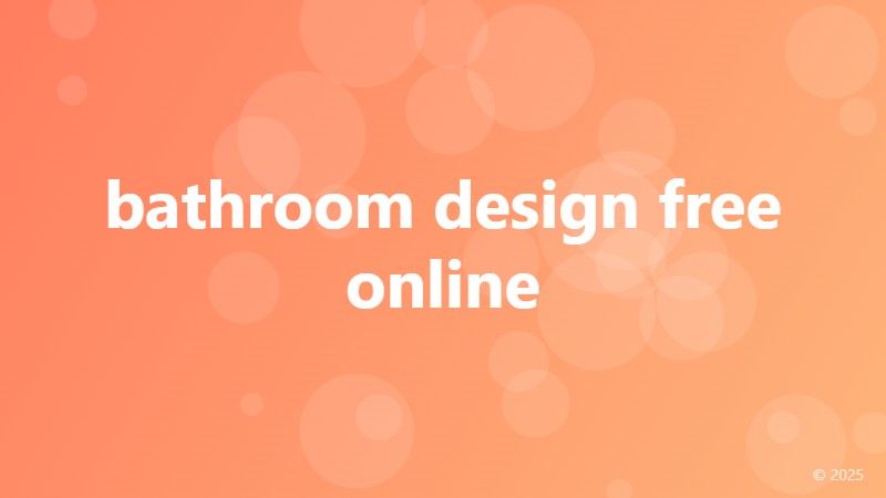 bathroom design free online