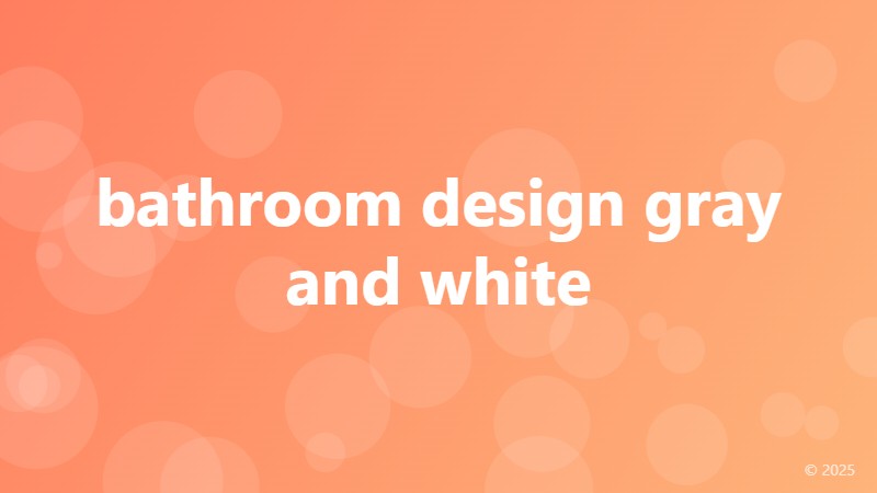 bathroom design gray and white