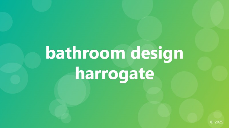 bathroom design harrogate
