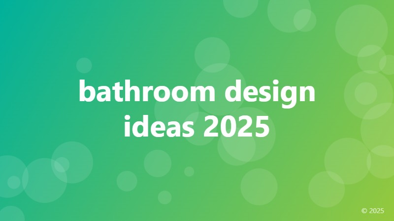 bathroom design ideas 2025