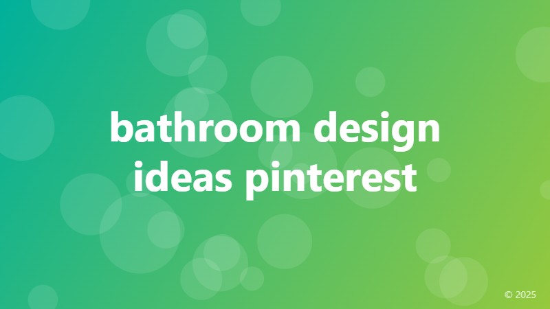 bathroom design ideas pinterest