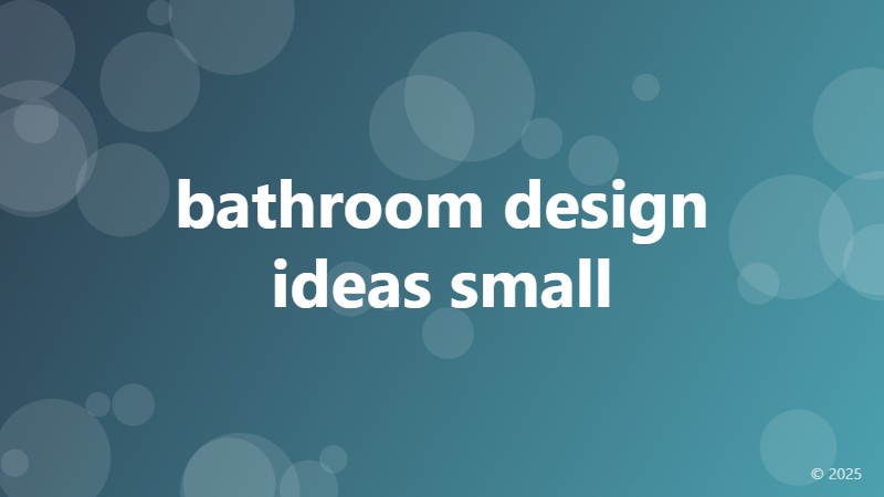 bathroom design ideas small