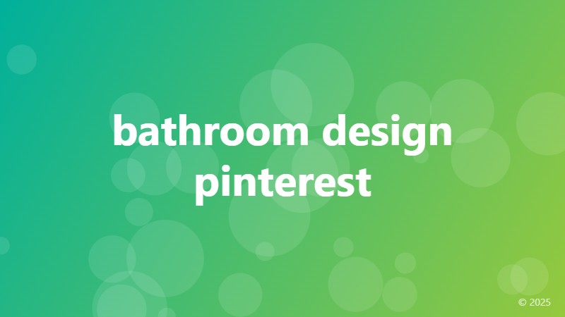 bathroom design pinterest