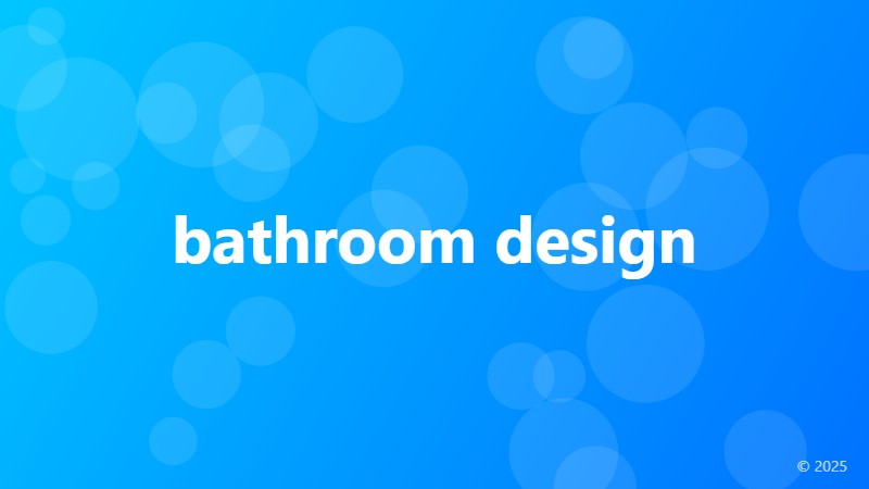 bathroom design