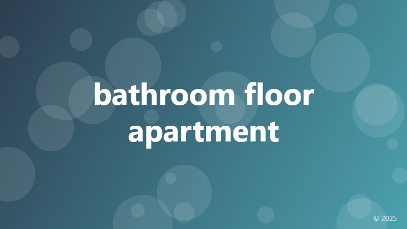 bathroom floor apartment