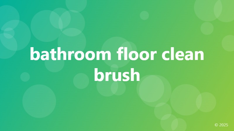 bathroom floor clean brush