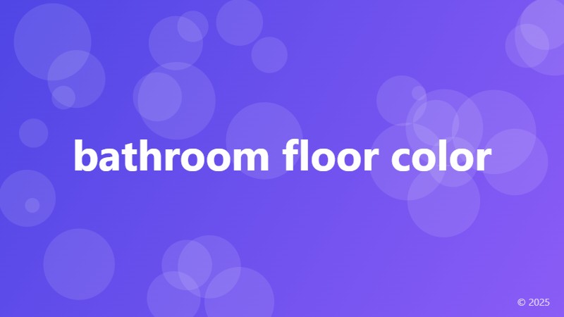 bathroom floor color
