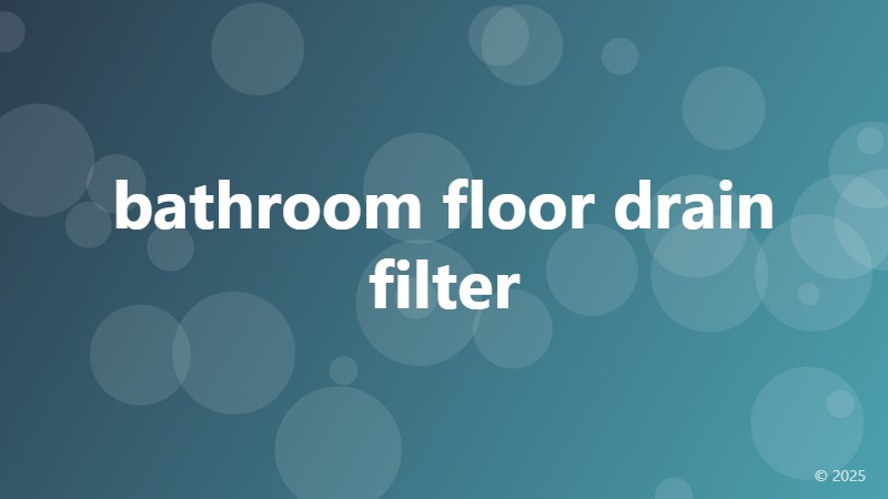 bathroom floor drain filter