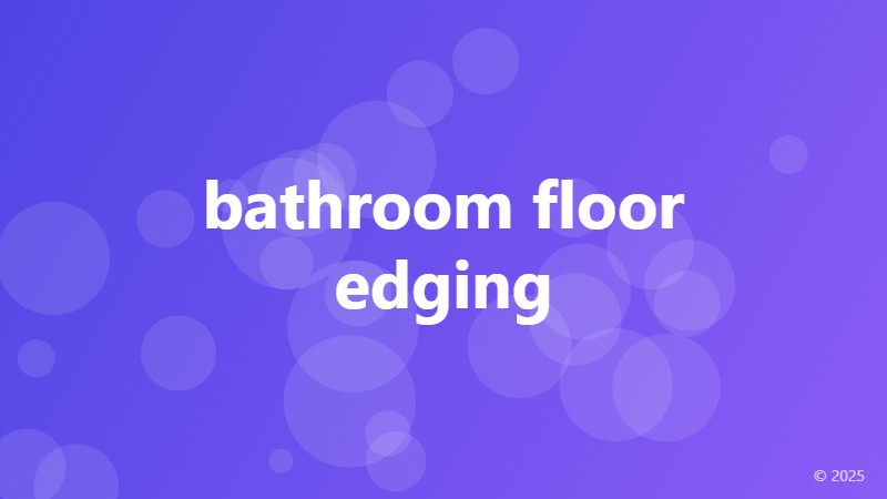 bathroom floor edging