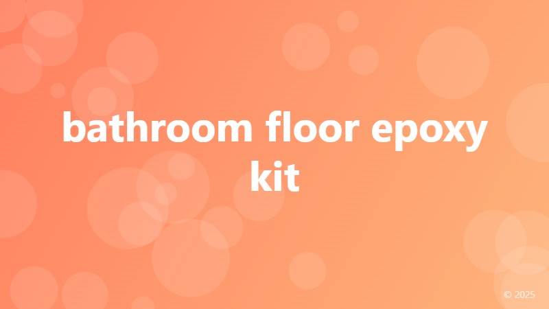 bathroom floor epoxy kit