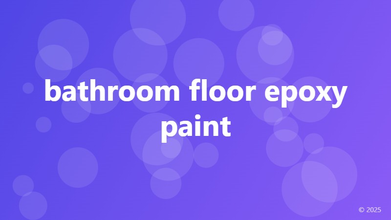 bathroom floor epoxy paint