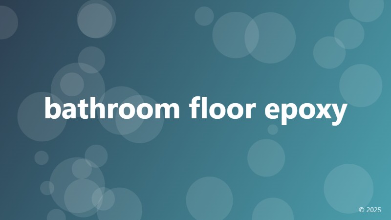 bathroom floor epoxy