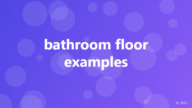 bathroom floor examples