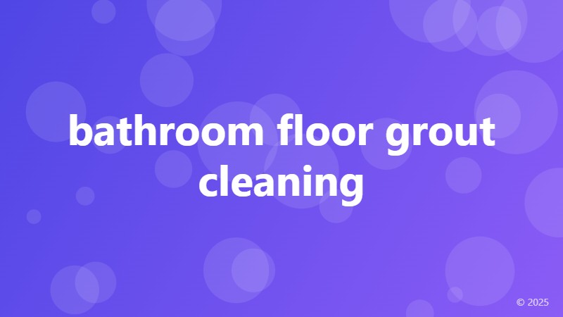 bathroom floor grout cleaning