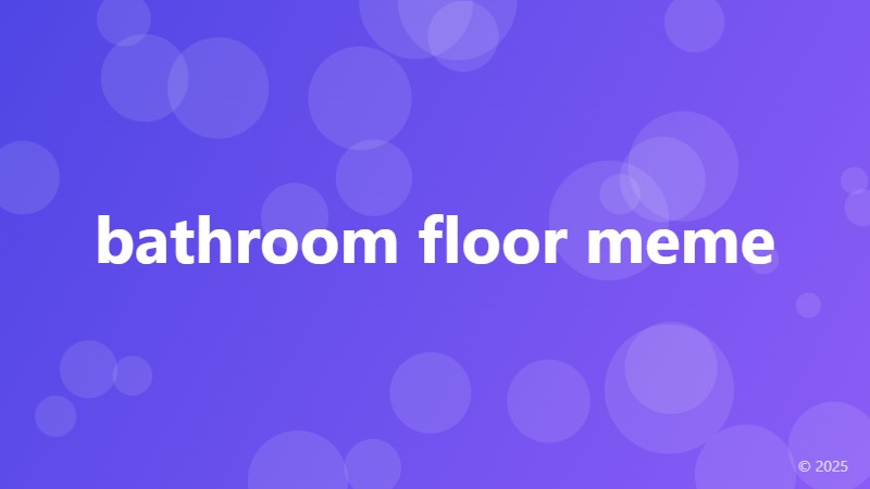 bathroom floor meme
