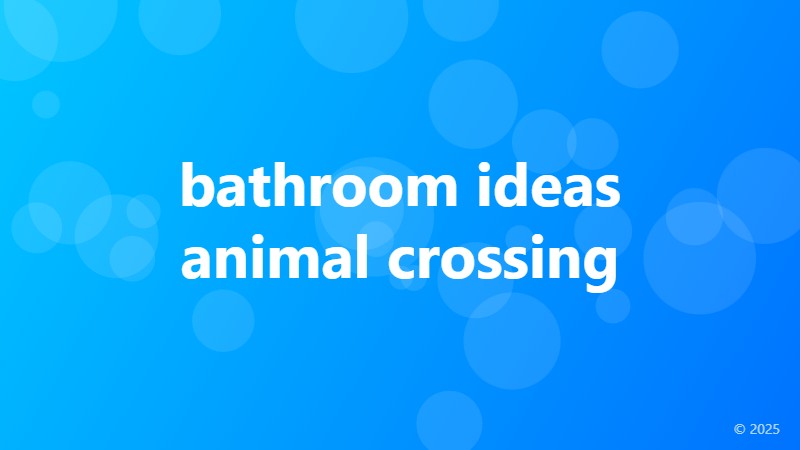 bathroom ideas animal crossing