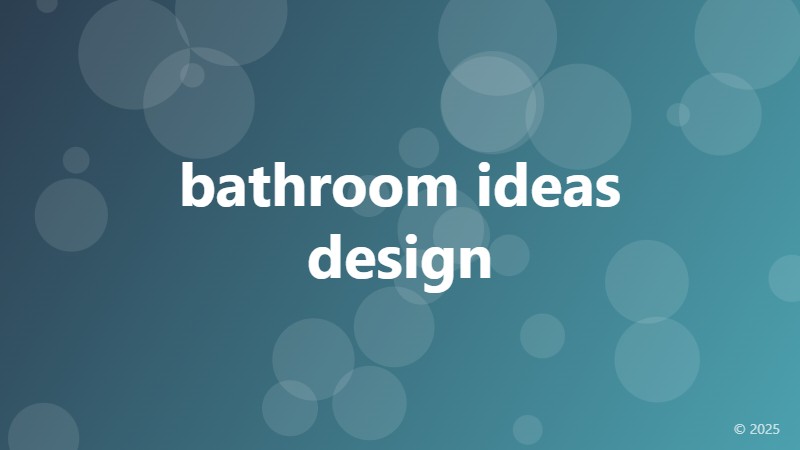 bathroom ideas design