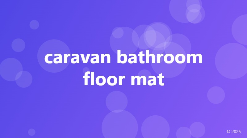 caravan bathroom floor mat